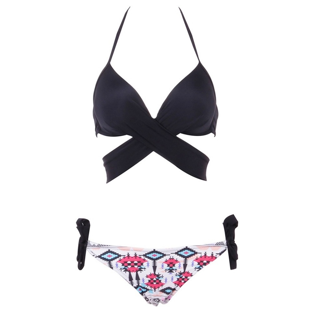 NEW! Two Piece Swim Suit Push Up Criss Cross - Picture 3 of 6